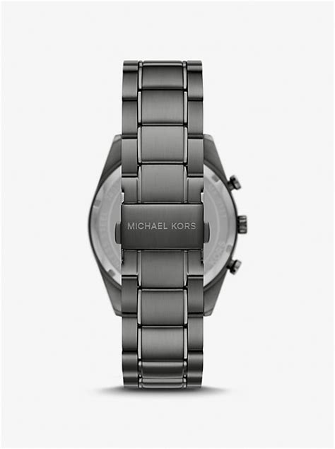 gunmetal michael kors watch|Oversized Warren Gunmetal Watch .